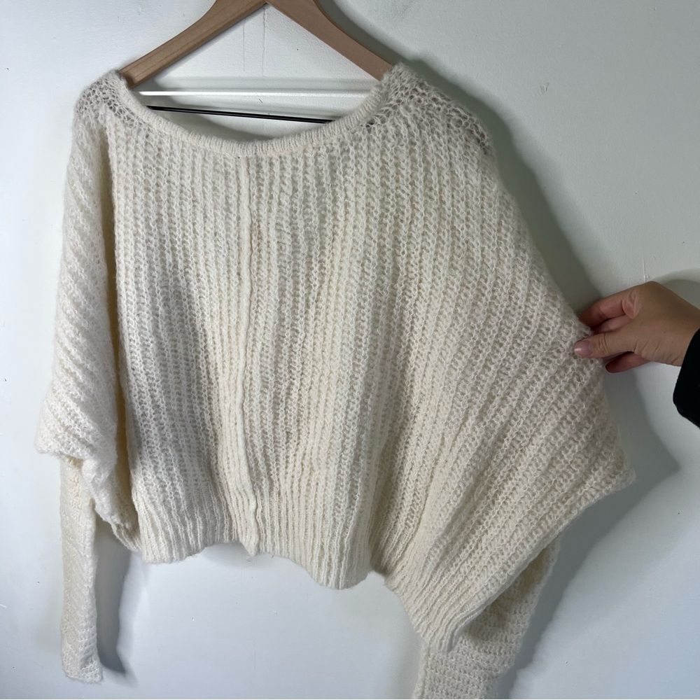 Free People Cream V-Neck Sweater - Picture 6 of 7